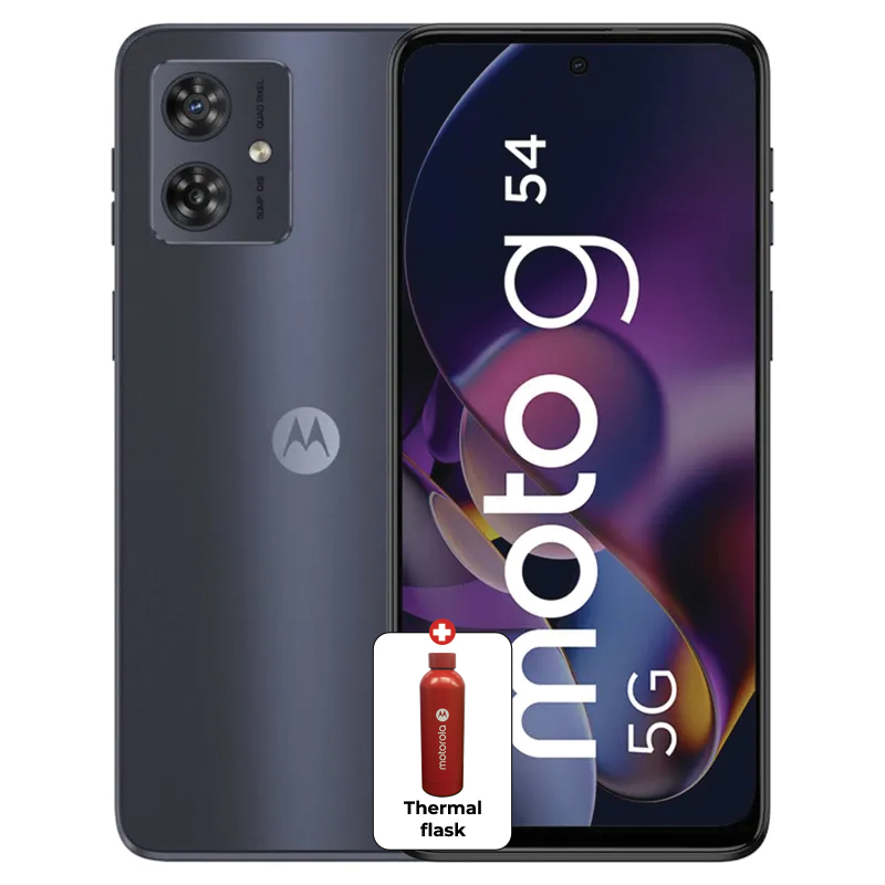Moto G54 5G 8GB 256GB – Midnight Blue (Thermal Flask)