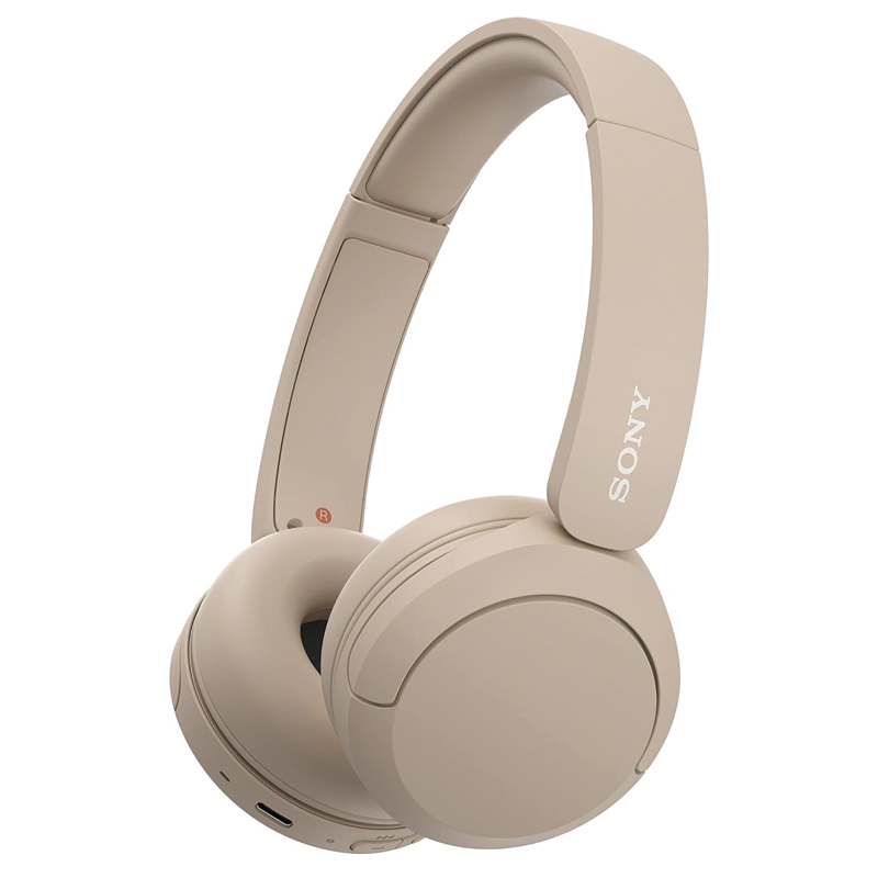 Sony WH-CH520 Wireless Headphones Bluetooth On-Ear Headset with Microphone – Beige