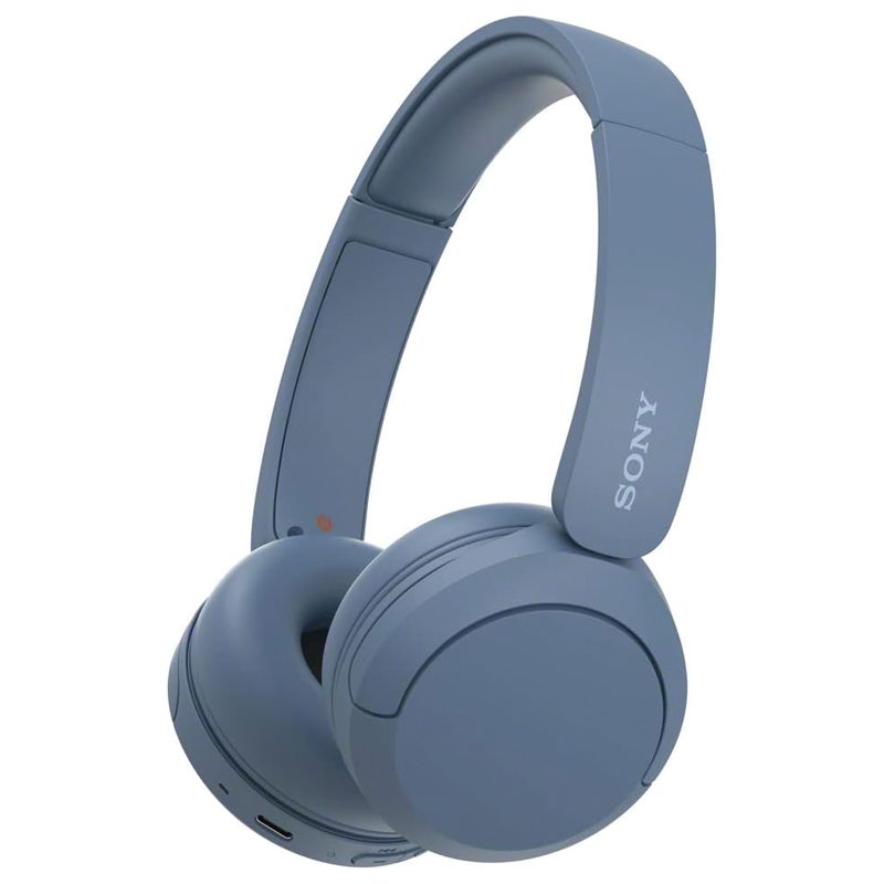 Sony WH-CH520 Wireless Headphones Bluetooth On-Ear Headset with Microphone – Blue