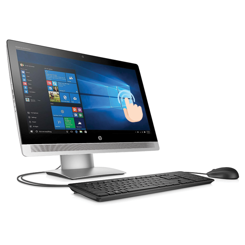 (Pre-owned) HP EliteOne 800 G2 All-in-One Desktop (TouchScreen) / Intel Core i5 / 6th Gen / 512GB SSD / 16GB RAM / 23inch Touch / Keyboard / Mouse / Windows 11