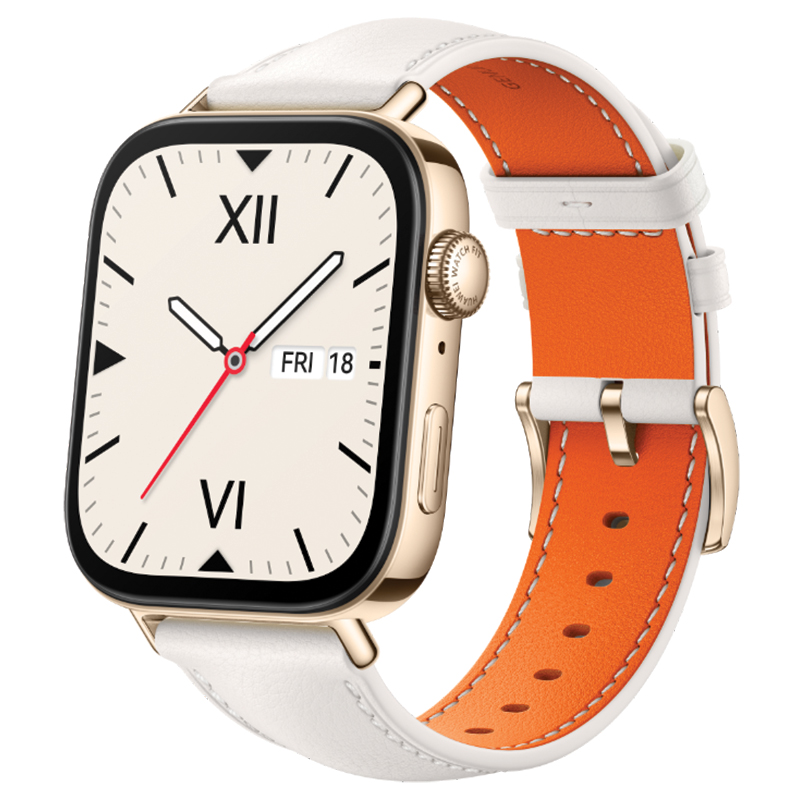 Huawei Watch Fit 3 Pearl White – Sky White Leather Strap
