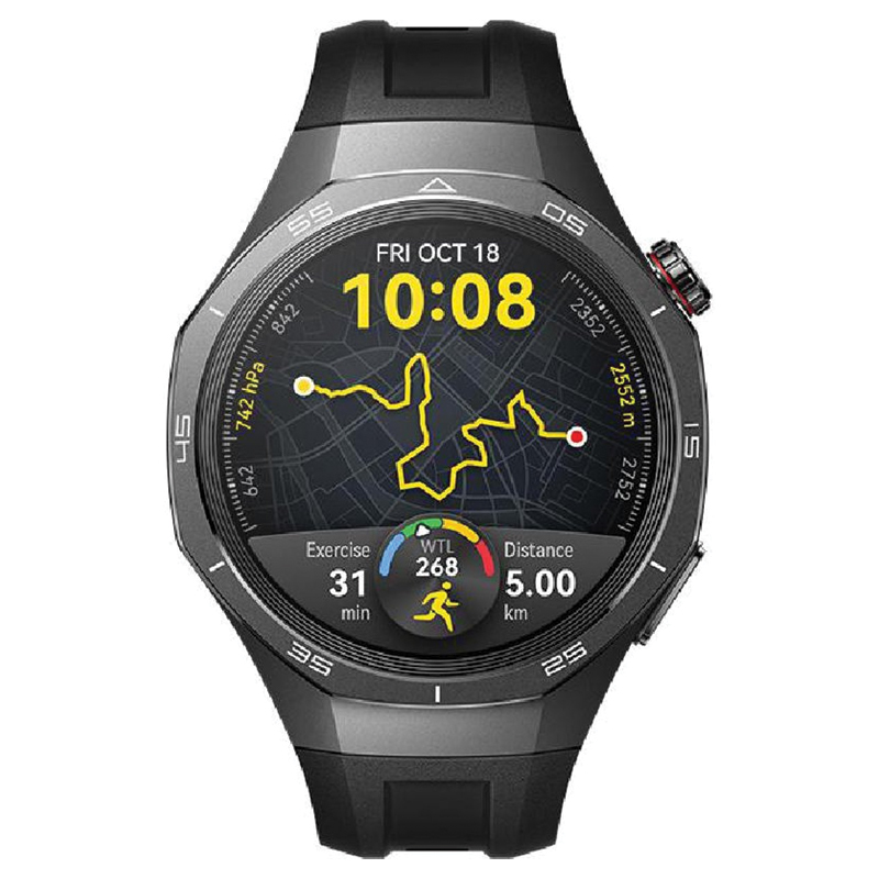 Huawei Watch GT 5 Pro 46mm – Black Fluoroelastomer Strap