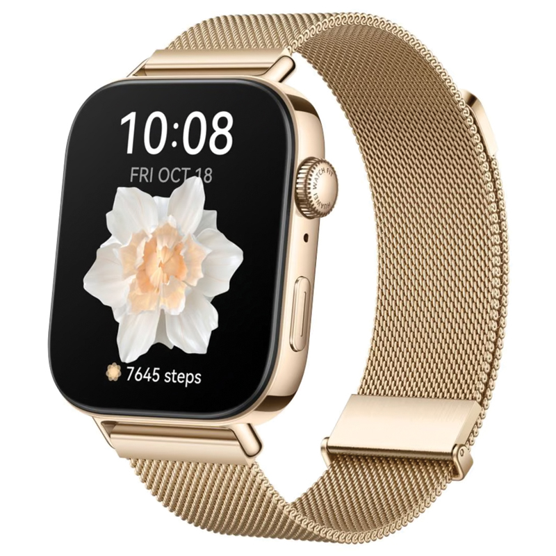 Huawei Watch Fit 3 – Gold – Milanese Strap