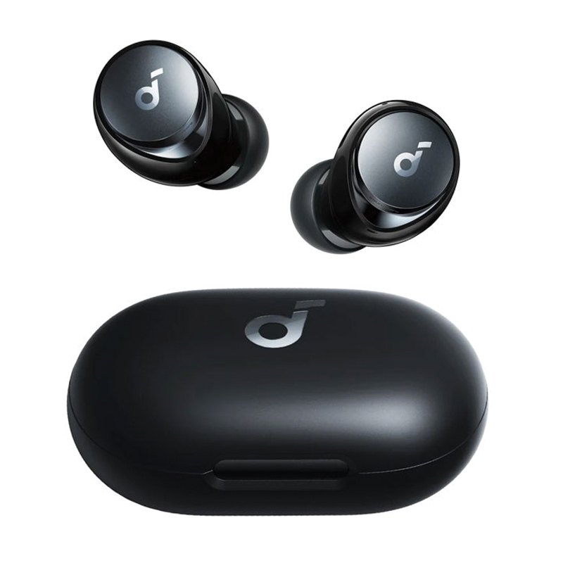 Anker Soundcore Space A40 (Adaptive Active Noise Cancelling / 50H Playtime / Wireless Charge / Comfortable Fit / Wireless Earbuds) – Black – A3936012