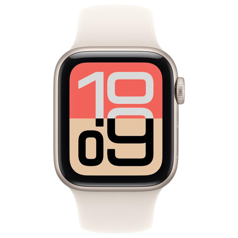 Apple Watch SE 3 GPS 40mm Starlight Aluminium Case with Starlight Sport Band M/L – MEH54
