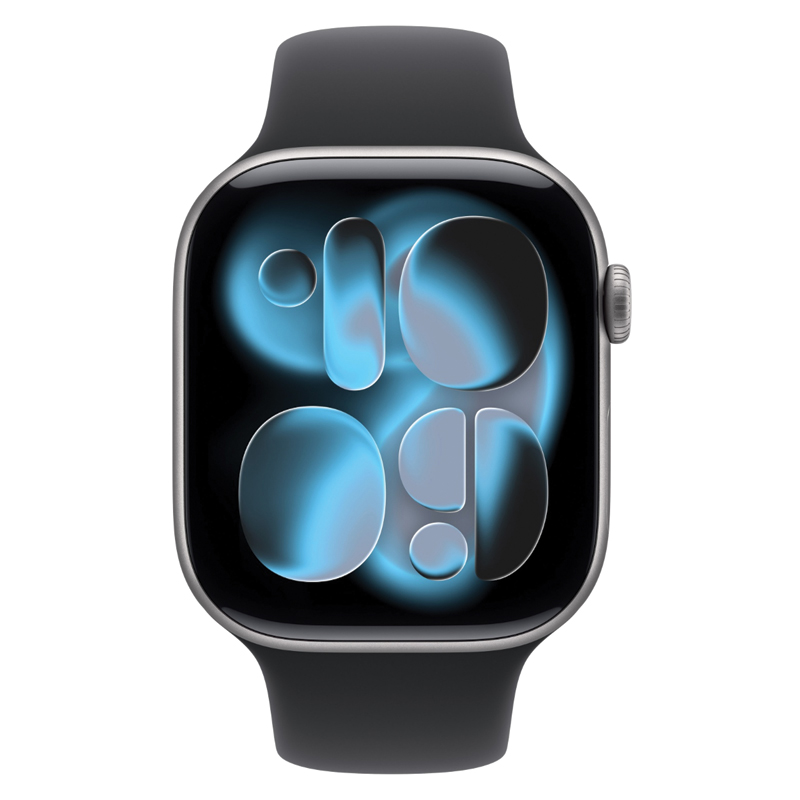 Apple Watch Series 11 GPS 46mm Space Grey Aluminium Case with Black Sport Band M/L – MEV44