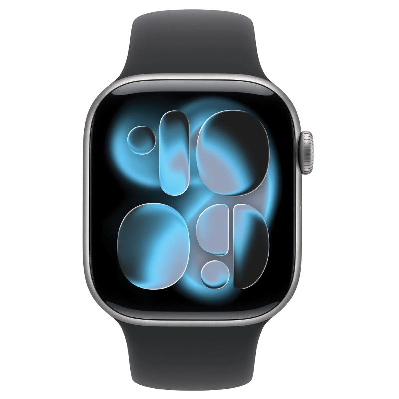 Apple Watch Series 11 GPS + Cellular 42mm Space Grey Aluminium Case with Black Sport Band S/M – MF8A4