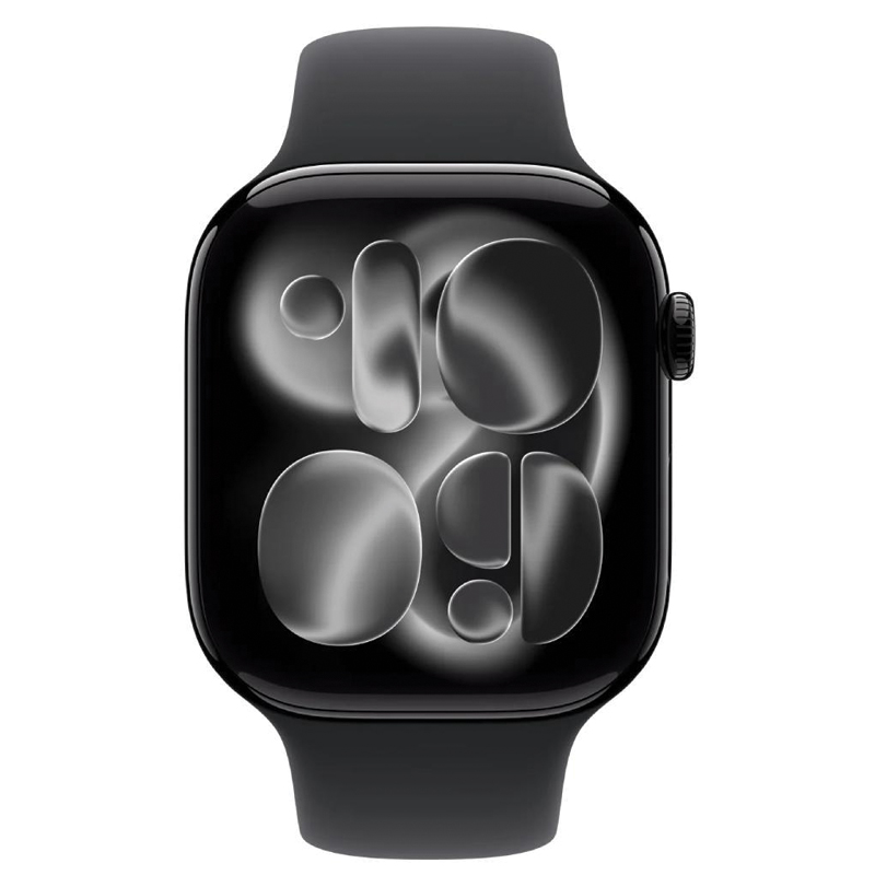 Apple Watch Series 11 GPS + Cellular 46mm Jet Black Aluminium Case with Black Sport Band M/L – MFC24