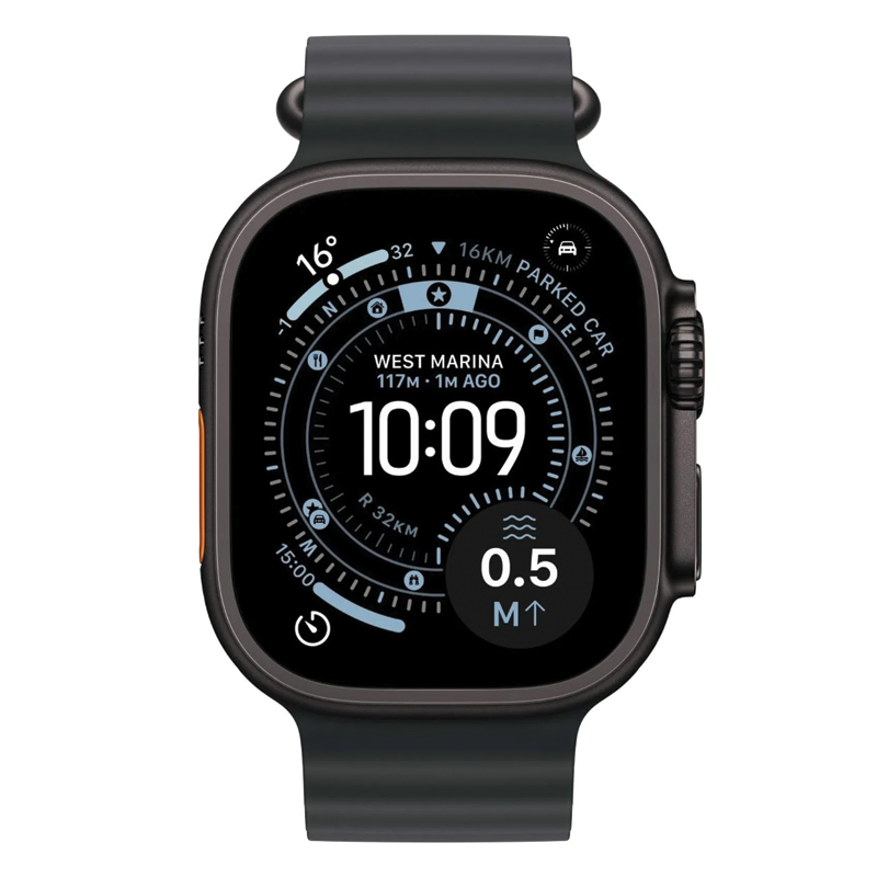 Apple Watch Ultra 3 GPS + Cellular 49mm Black Titanium Case with Black Ocean Band – MF0J4AF