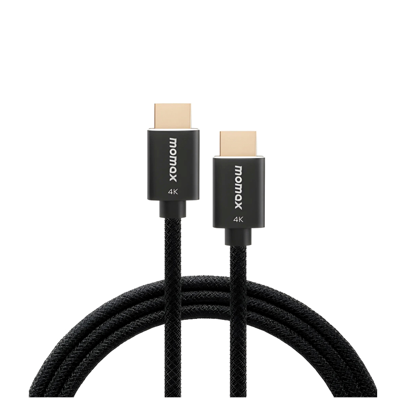 MOMAX EliteLink HDMI 2.0 Braided Cable – 4K 60Hz – 18Gbps – 2m – DT5D – Black