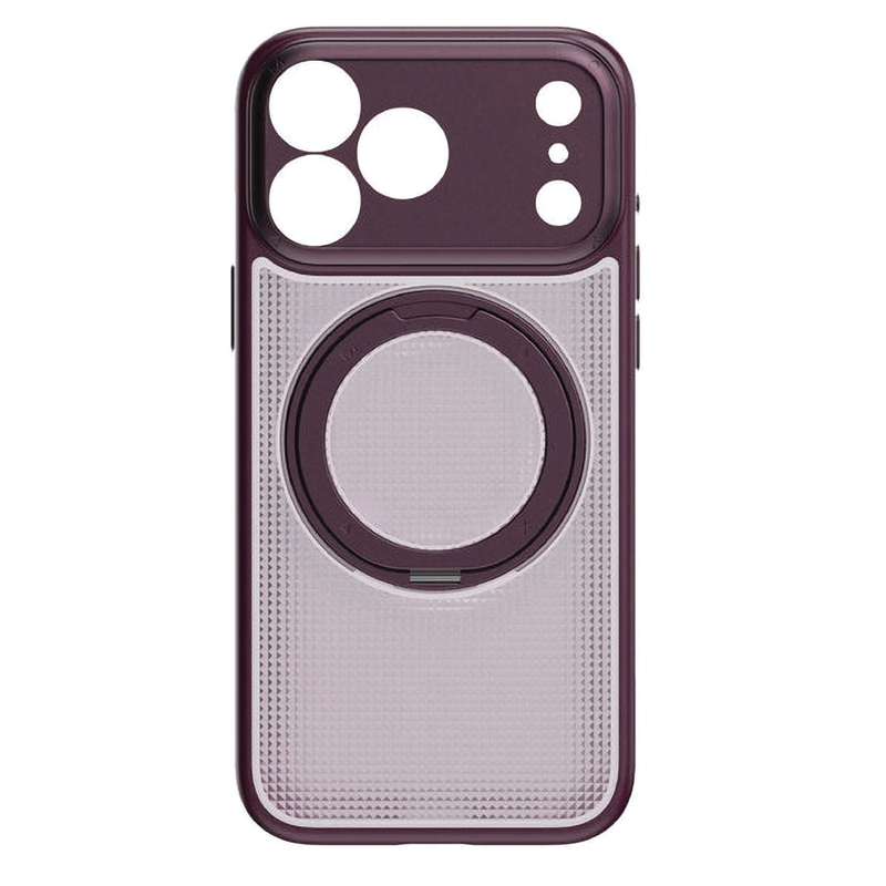 MOMAX Soma Crystal Magnetic Case for iPhone 18 Pro 6.3″ – Burgundy
